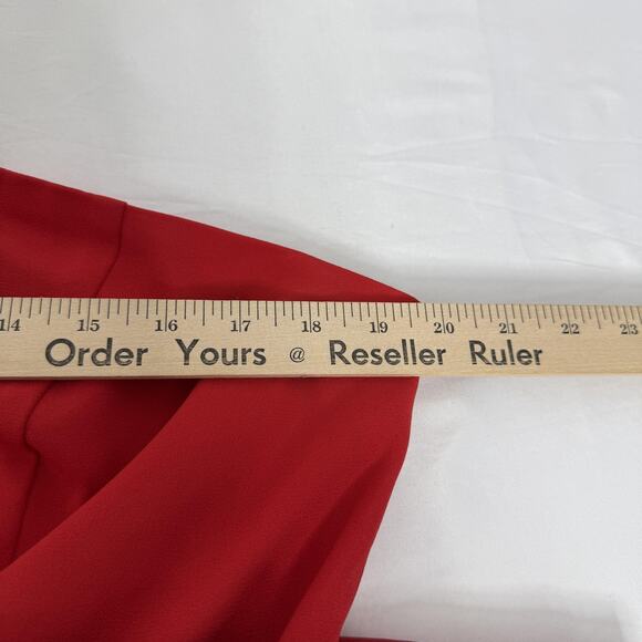 White by Vera Wang Dress Womens 14 Red One Shoulder Gown Prom Evening NEW - Picture 9 of 10